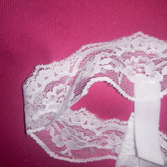 White Lace Choker Harness Bralette Cage Bra O/S - Picture 3 of 3